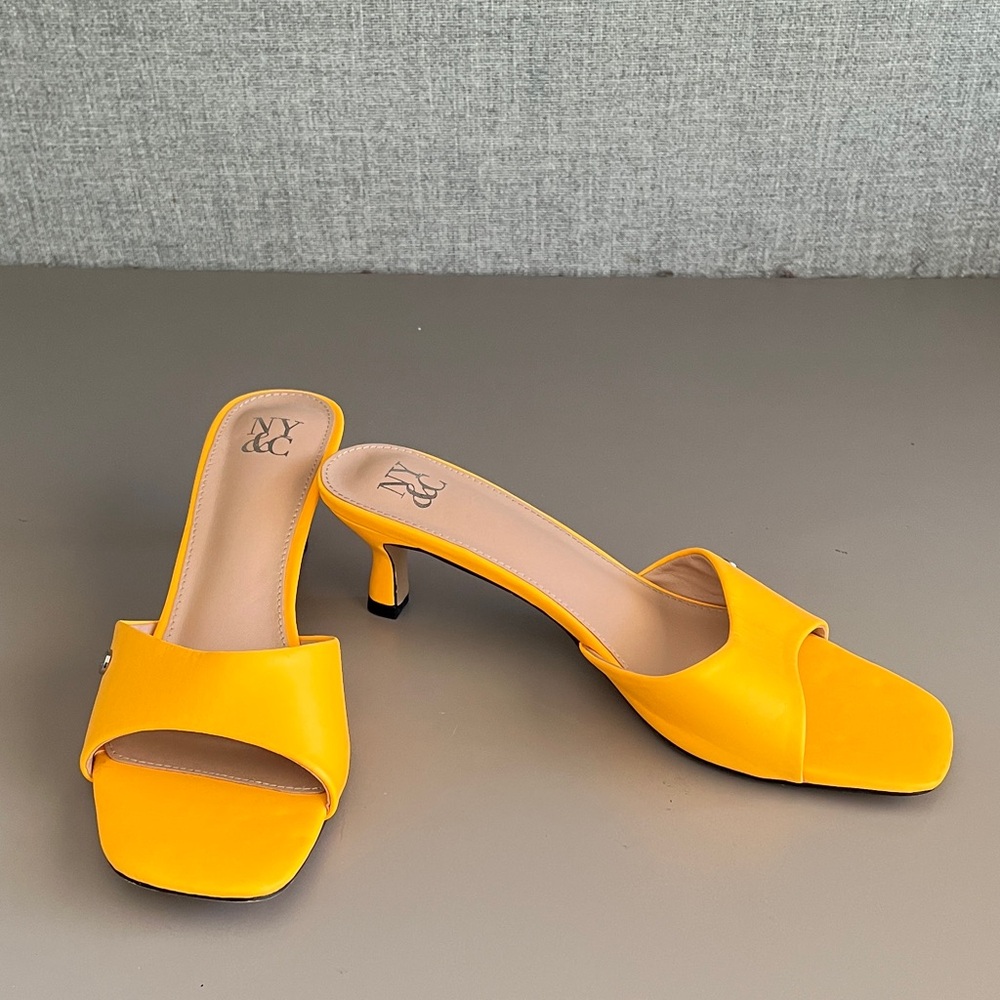 Orange NY&C heeled sandals